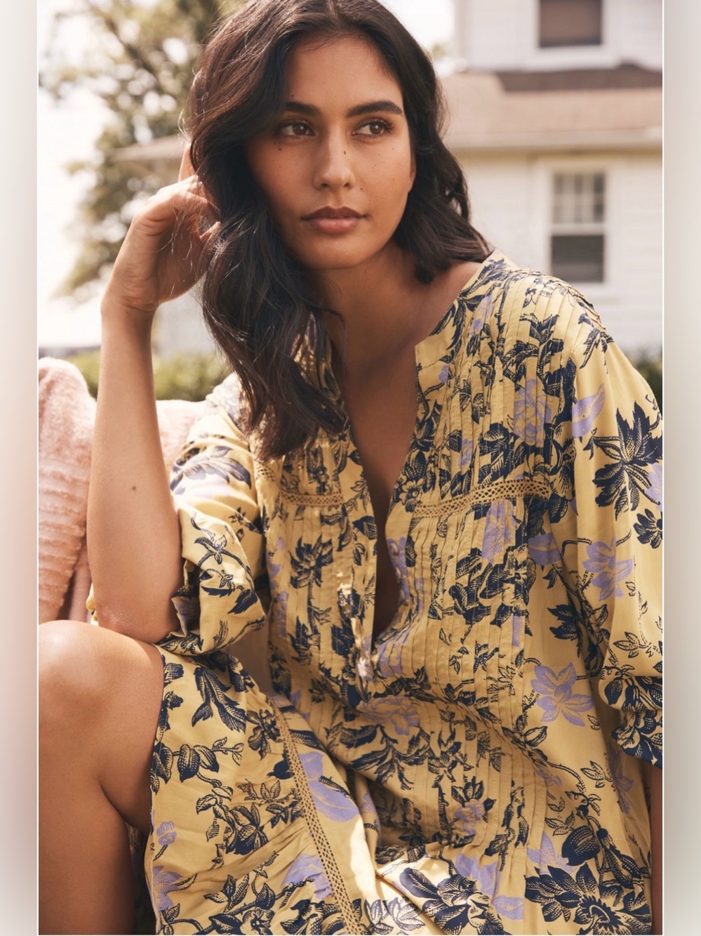 NWT - by Anthropologie - Pintuck Flouncy Pajama Dress - Small